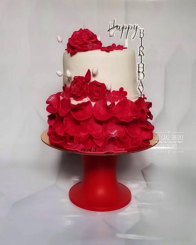Floral customized theme cake - Cake by Rakhee Mitruka
