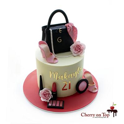 Gorgeous 21st Birthday Cake.... - Cake by Cherry on Top Cakes