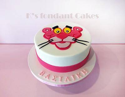 Pink Panther - Cake by K's fondant Cakes