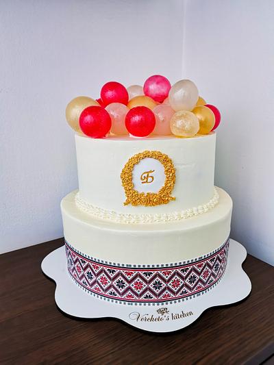 Cake with gelatin balloons  - Cake by Vyara Blagoeva 