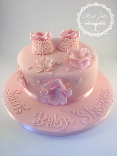 Girls Baby Shower - Cake by Laura Davis
