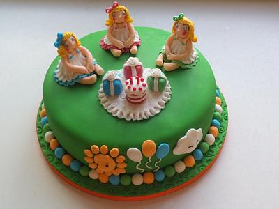 Triplets  birthday cake - Cake by Sweet passion