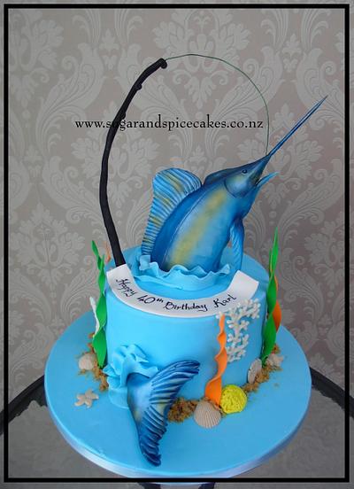 Blue Marlin Cake  - Cake by Mel_SugarandSpiceCakes
