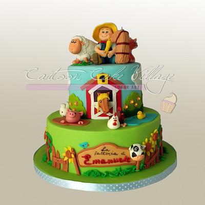 Farm cake - Cake by Eliana Cardone - Cartoon Cake Village