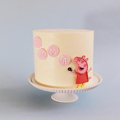 Peppa Pig Blowing Bubbles.  - Cake by SweetGeorge