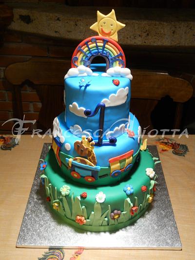 Rainbow colorful cake - Cake by Francesca Liotta