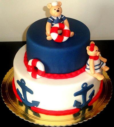 Navy Bears Cake - Cake by cakeincolours