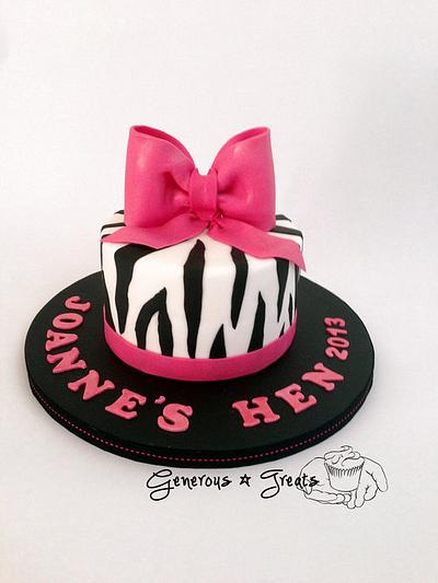 Simply Stylish Hot Pink Zebra  - Cake by GenerousTreats