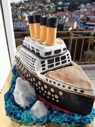 Titanic Birthday Cake - Cake by Rena Kostoglou