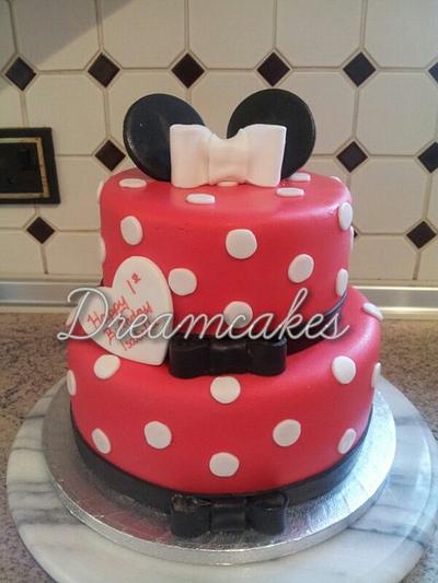 Minnie mouse 2 tier cake - Cake by Tracey