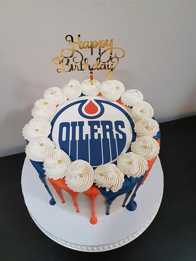 Oilers cake - Cake by ImagineCakes