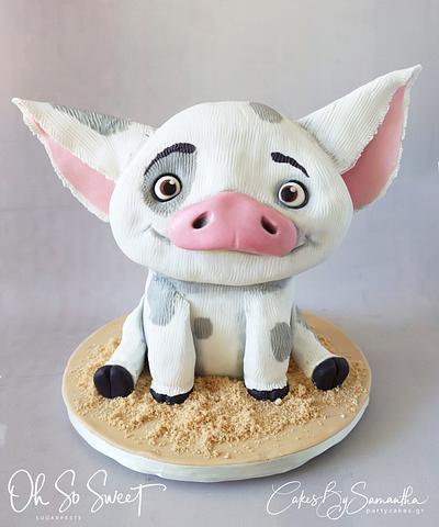 Pua the Pig from Moana Cake - Cake by Cakes By Samantha (Greece)