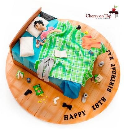 Sleeping Boy Cake  ﻿ - Cake by Cherry on Top Cakes