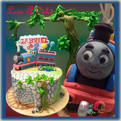Thomas the Train-themed Birthday Cake - Cake by genzLoveACake