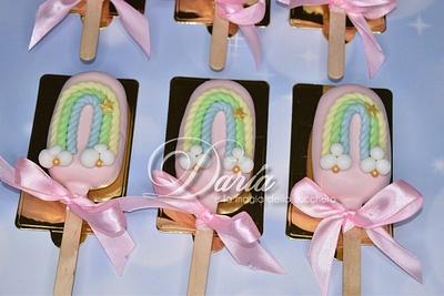 Rainbow cakepops sicles - Cake by Daria Albanese