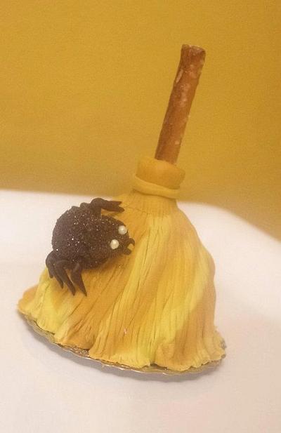 Witches Broomstick Cake - Cake by Debra J. Mosely