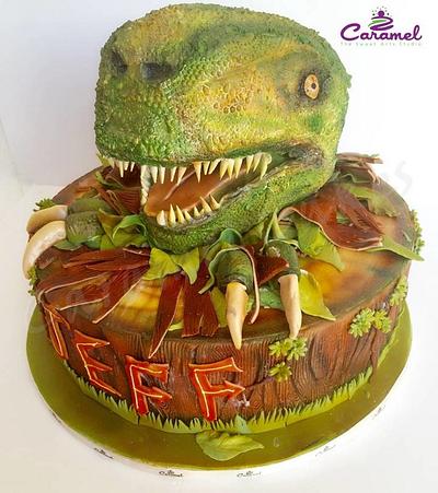 3D Dinosaur Cake - Cake by Caramel Doha