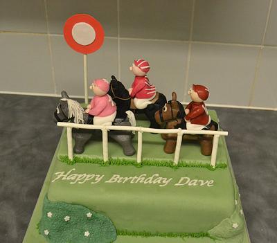 horse racing cake - Cake by Amanda Forrester 