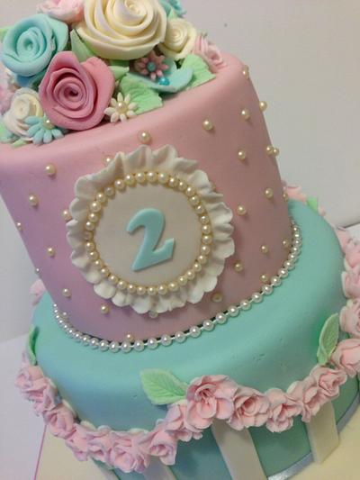 Shabby Chic birthday cake - Cake by The Rosebud Cake Company