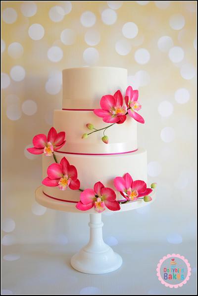 Orchid Wedding Cake - Cake by Dollybird Bakes