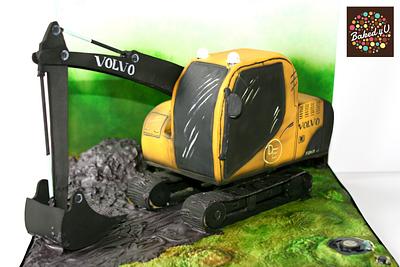 Volvo 360 Digger  - Cake by Baked4U