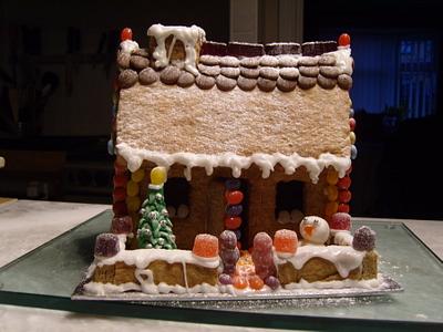 Gingerbread cottage - Cake by Niknoknoos Cakery