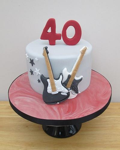 Guitar Themed ~Rock Band - Cake by The Buttercream Pantry