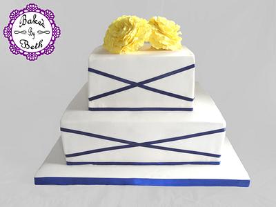 Simple classy wedding cake - Cake by BakedbyBeth