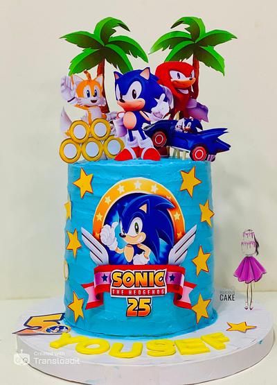 Sonic cake by Lolodeliciousca  - Cake by Lolodeliciouscake