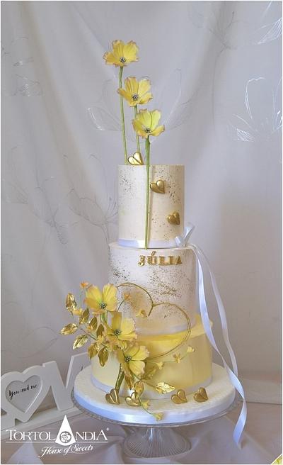 Spring flowers heart & cake - Cake by Tortolandia