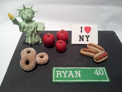 NYC decorations - Cake by The Custom Cakery