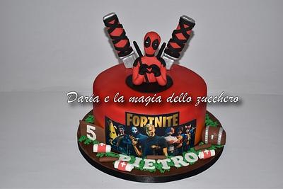 Deadpool Fortnite cake - Cake by Daria Albanese