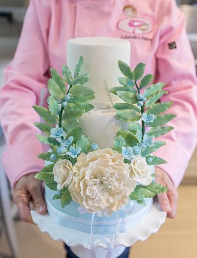 Floral wreath - Cake by Lulubelle's Bakes
