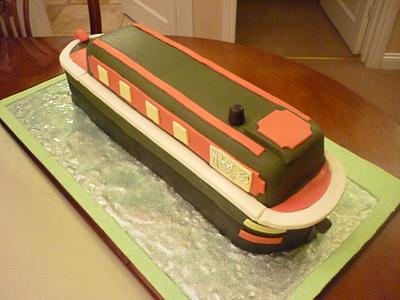 Canal boat birthday cake. - Cake by Topperscakes