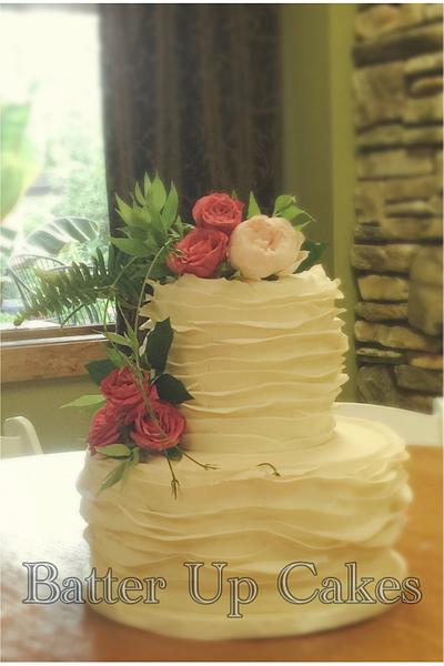 Rustic and ruffles - Cake by Batter Up Cakes