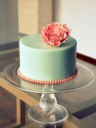flower and mint - Cake by Crumb Avenue