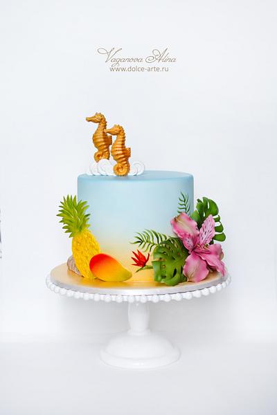 tropical wedding cake - Cake by Alina Vaganova
