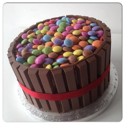 Kit Kat & Smarties cake - Cake by Janine Lister
