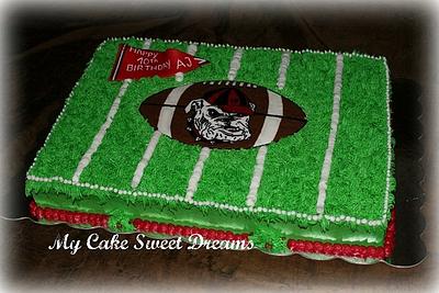Georgia Bulldog Football field cake - Cake by My Cake Sweet Dreams