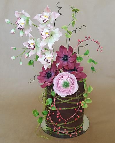 The flower pot. - Cake by Joolsmakescakes