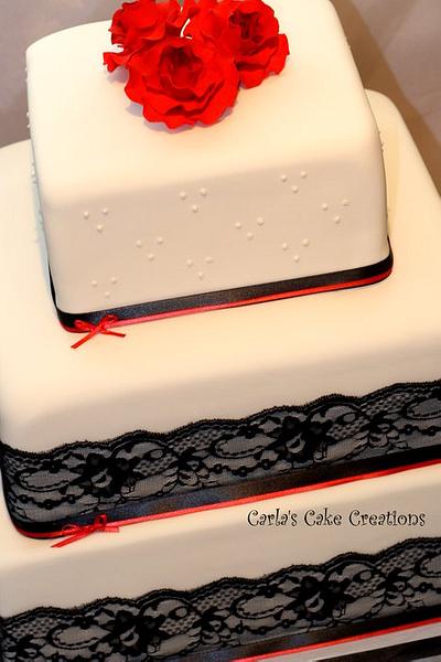 Lace wedding cake - Cake by Carla