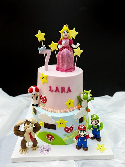 Mario & Princess Peach Cake 🍄🩷 - Cake by Hend Taha-HODZI CAKES