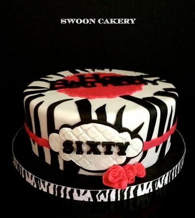 Zebra Print Birthday Cake - Cake by SwoonCakery