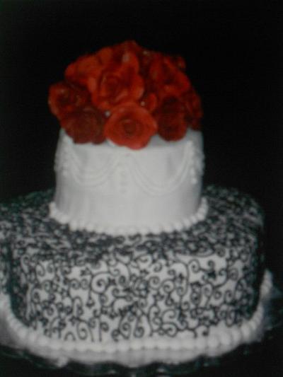 Roses and Lace Cake - Cake by Maria Cazarez Cakes and Sugar Art