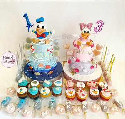 Donald & Daisy Cakes & Candybar - Cake by Hend Taha-HODZI CAKES
