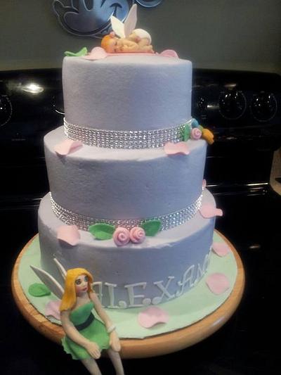 Fairy Baby shower cake - Cake by BeachHouseBakery1
