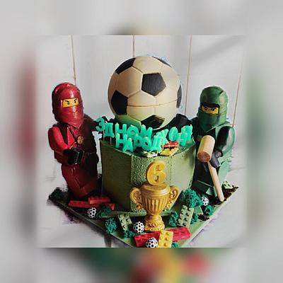 Birthday cake "Lego Ninjago" for kid soccer player  - Cake by Viktory