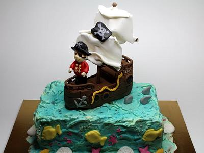 Pirate Ship Birthday Cake - Cake by Beatrice Maria