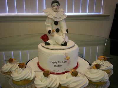 Pierrot Cake And Cupcakes - Cake by Cakeicer (Shirley)
