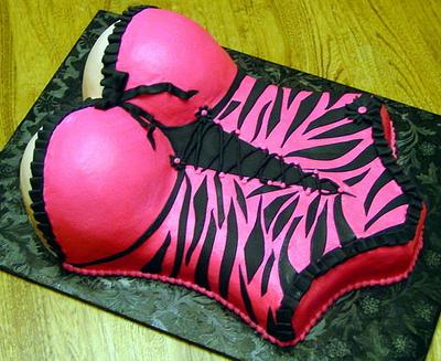 Zebra Bachelorette  - Cake by Stephanie Dill